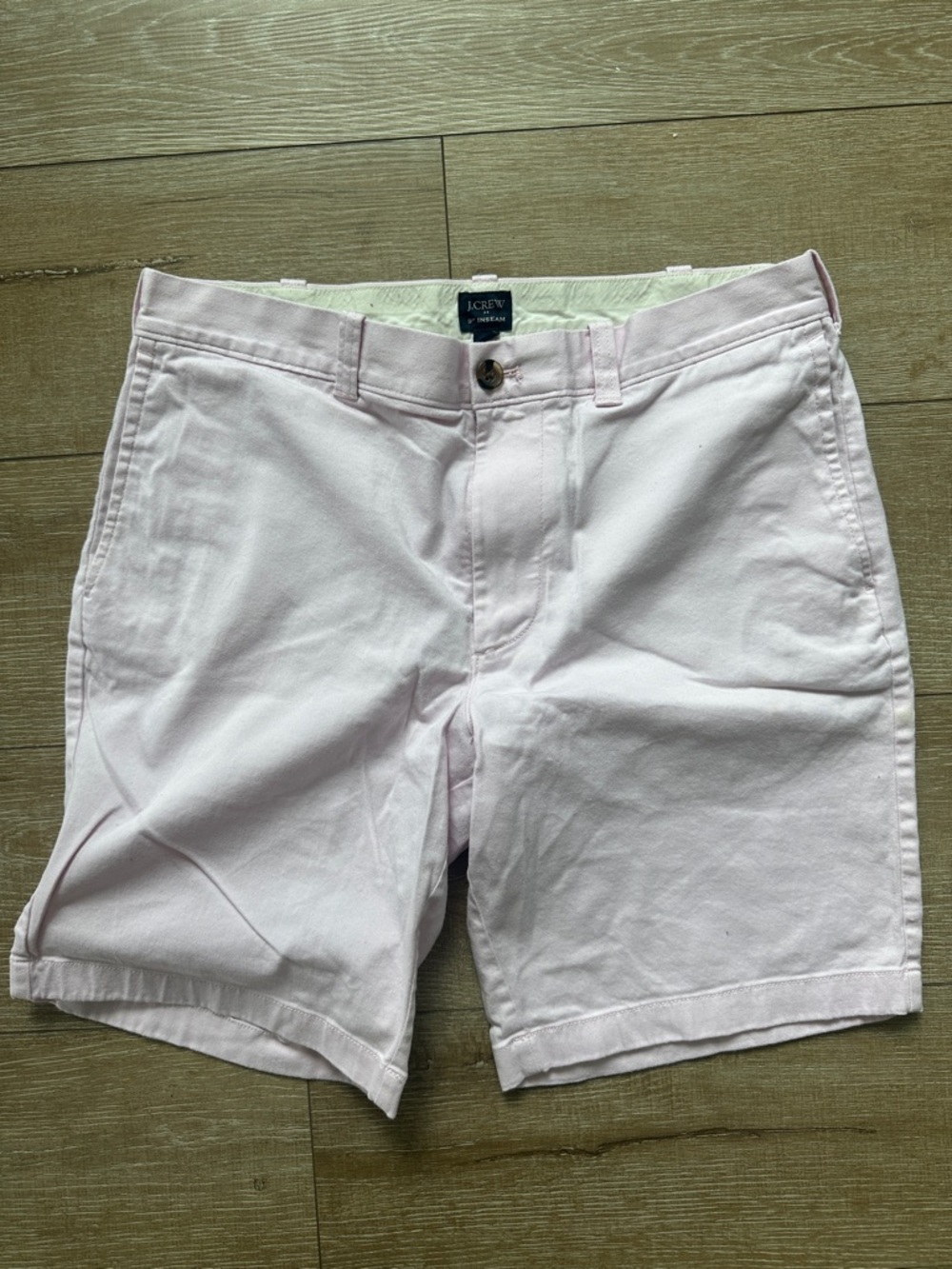 J. Crew Men’s Pale Pink Flat-Front Chino Shorts